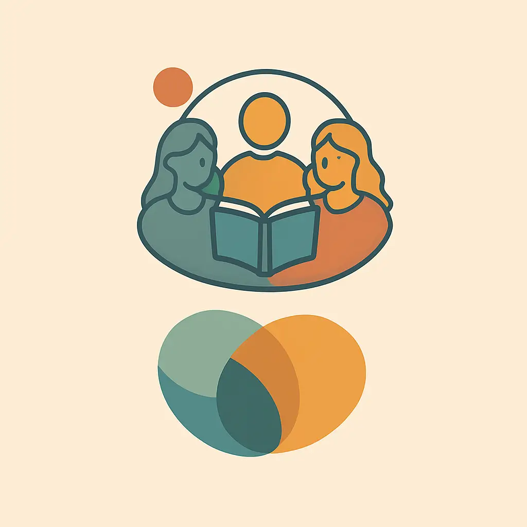 Trauma Reading Circle — community members around an open book